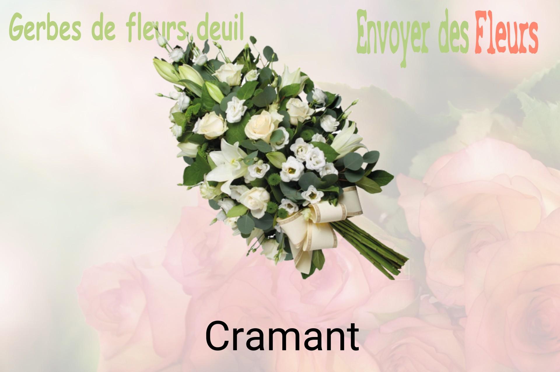 Gerbe de fleurs de deuil livrée à Cramant